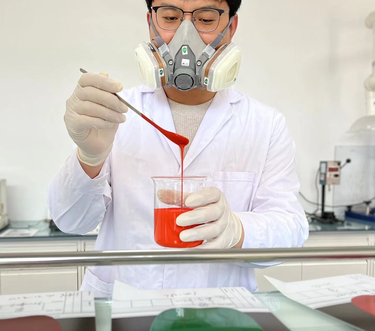 Laboratory evaluation of a coating sample