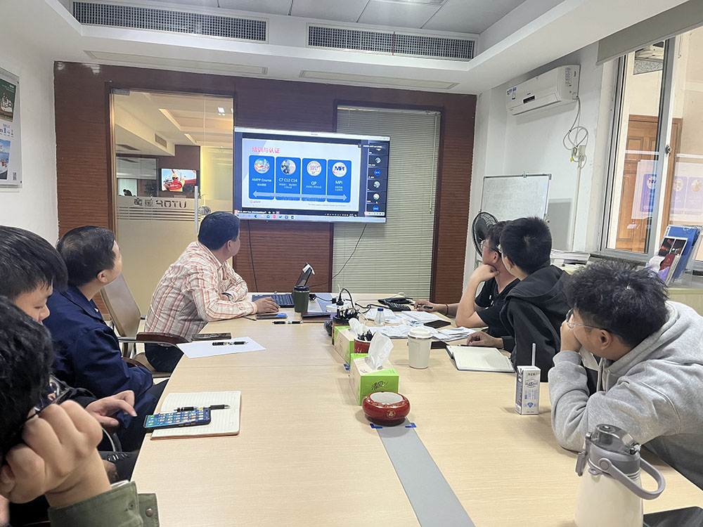 UTOP colleagues taking part in a technical training session